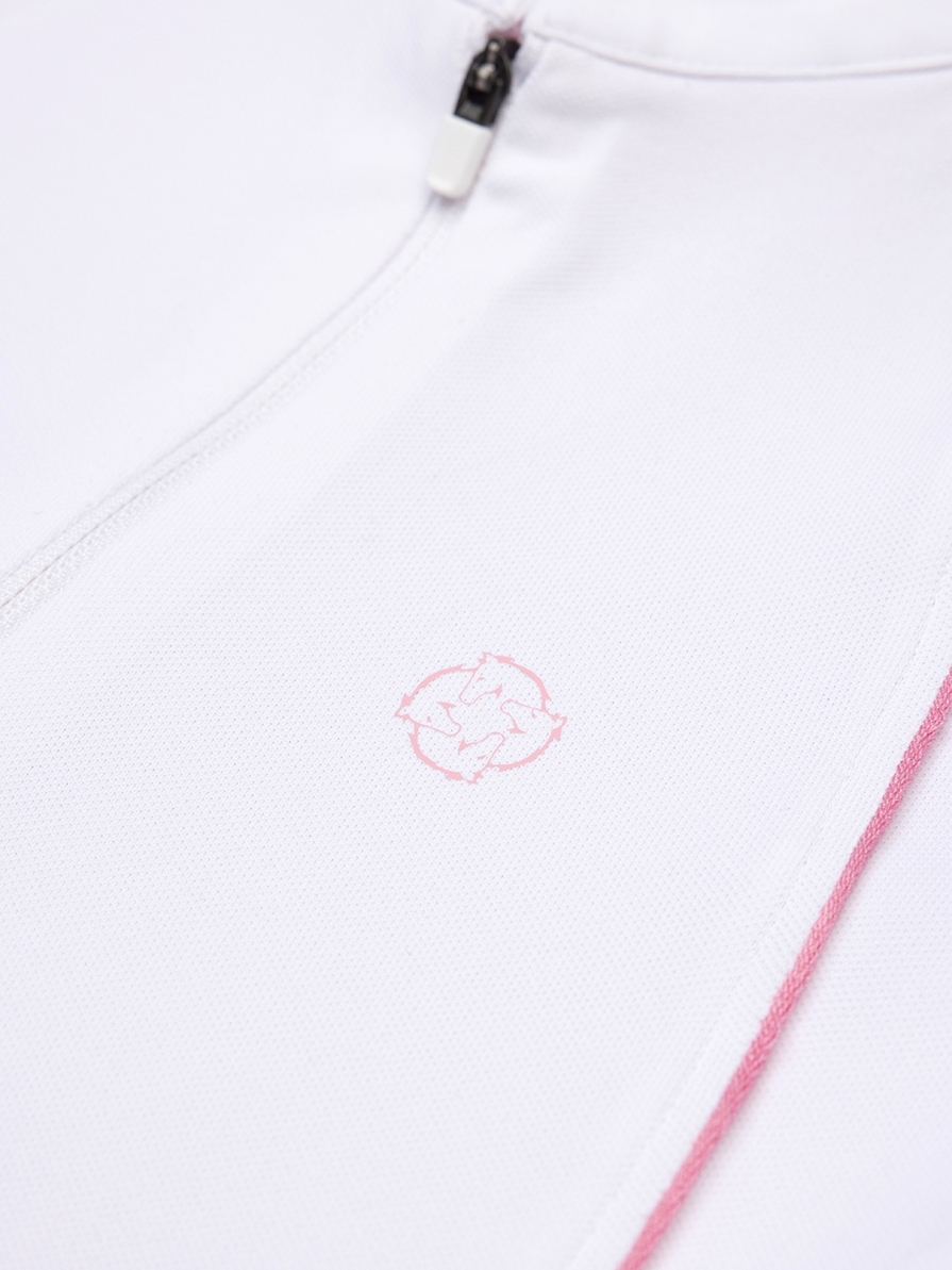 NINA PINK/WHITE GIRL'S COMPETITION POLO SHORT SLEEVE 