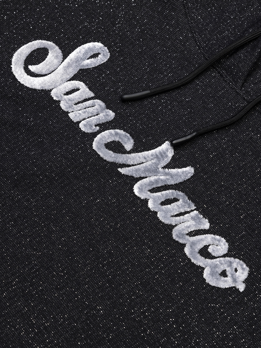 OLBIA BLACK/SILVER WOMEN'S CROP HOODIE