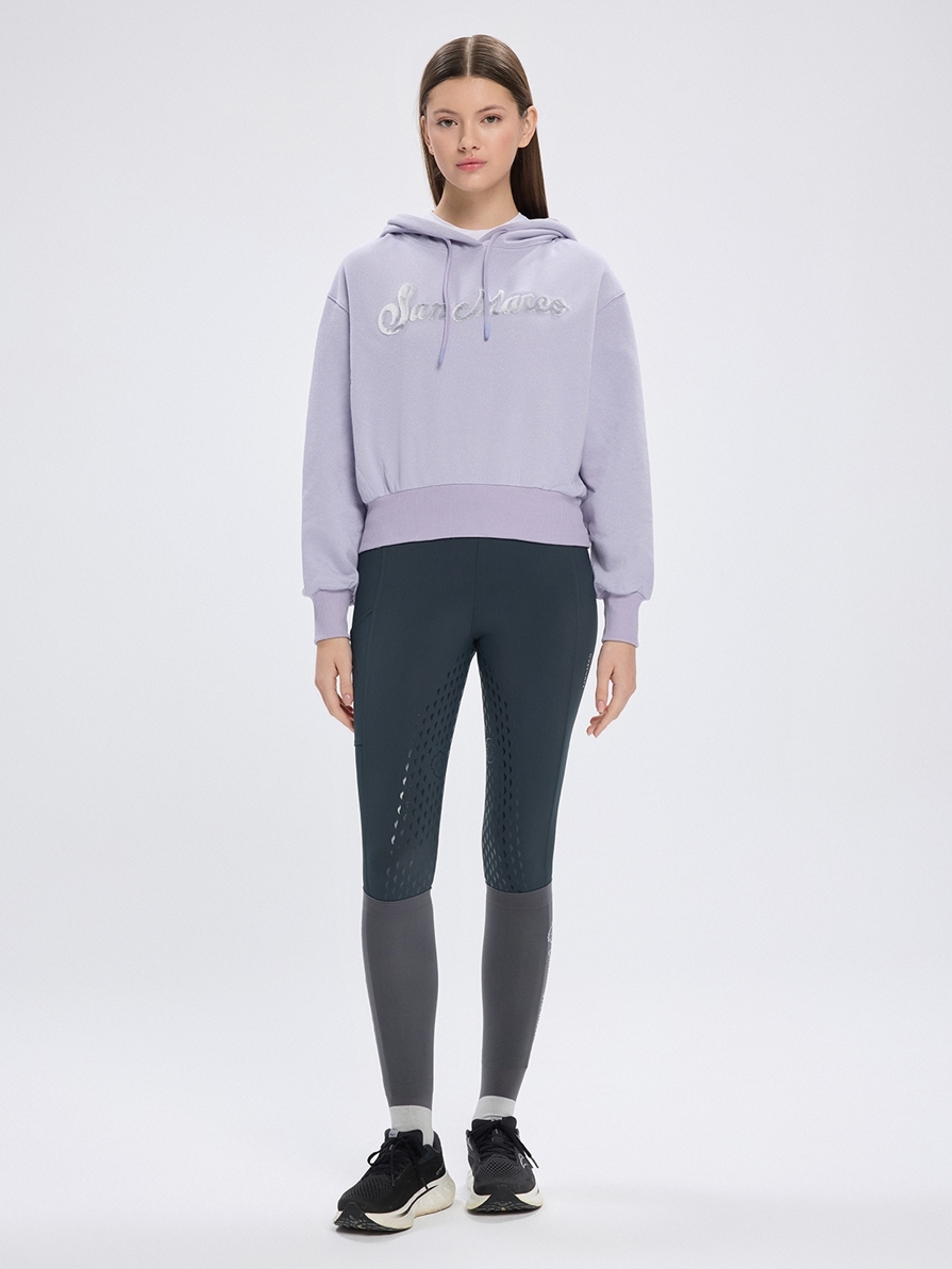 OLBIA LILAC/SILVER WOMEN'S CROP HOODIE