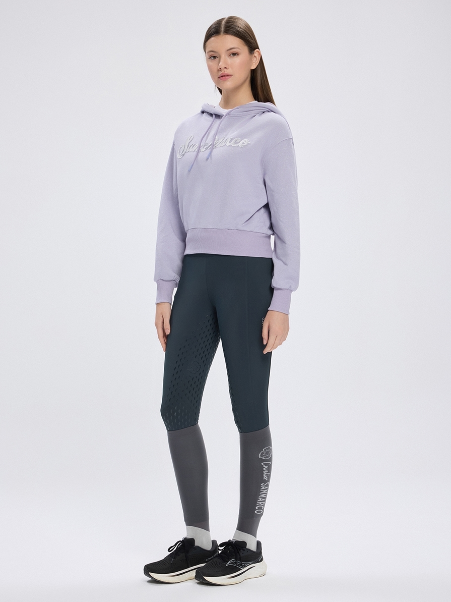 OLBIA LILAC/SILVER WOMEN'S CROP HOODIE