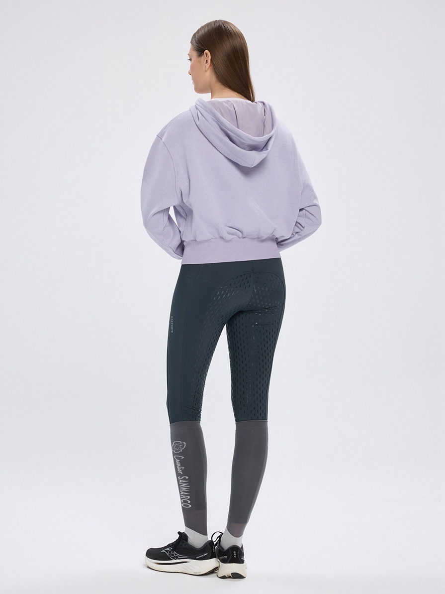 OLBIA LILAC/SILVER WOMEN'S CROP HOODIE