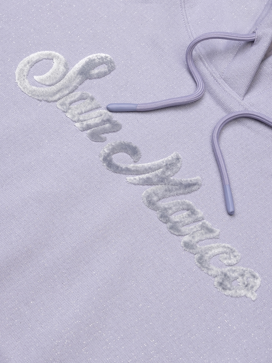 OLBIA LILAC/SILVER WOMEN'S CROP HOODIE