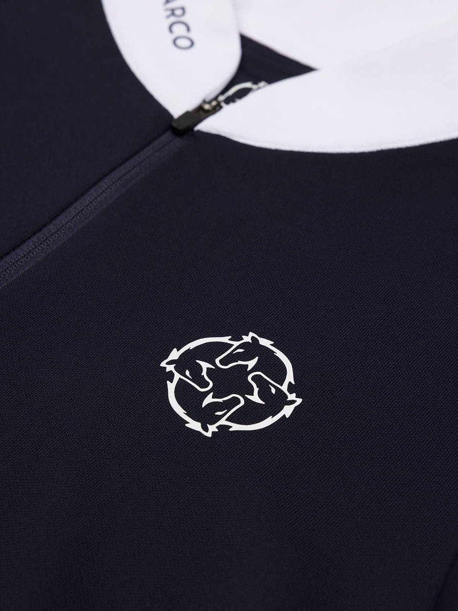 PAOLA NAVY/WHITE WOMEN'S COMPETITION POLO LONG SLEEVE 