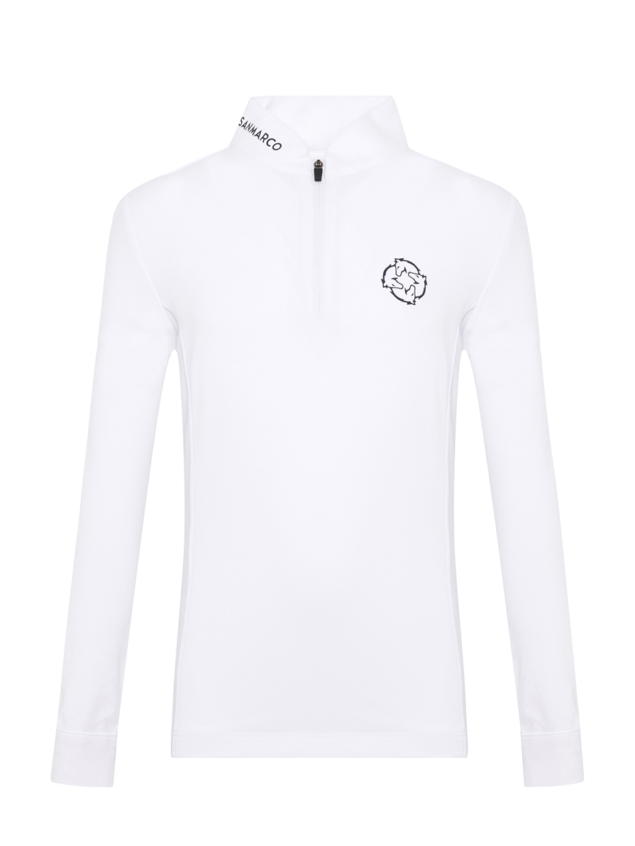 PAOLA WHITE WOMEN'S COMPETITION POLO LONG SLEEVE 