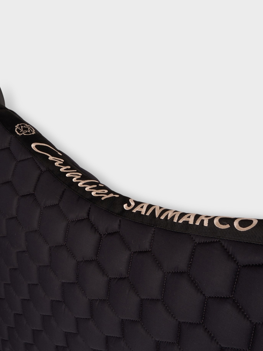 PARIS BLACK/GOLD HONEYCOMB SADDLE PAD 