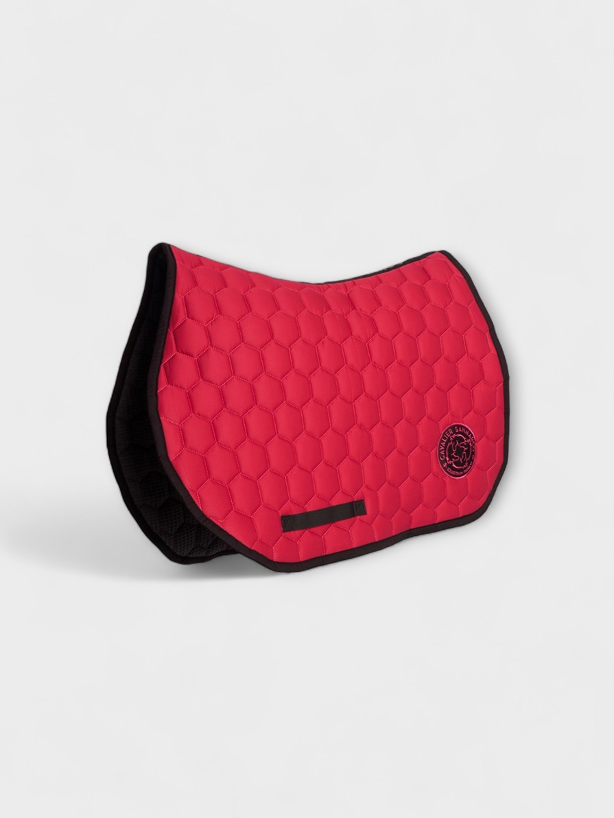 PARIS FUCHSIA/BLACK HONEYCOMB SADDLE PAD 