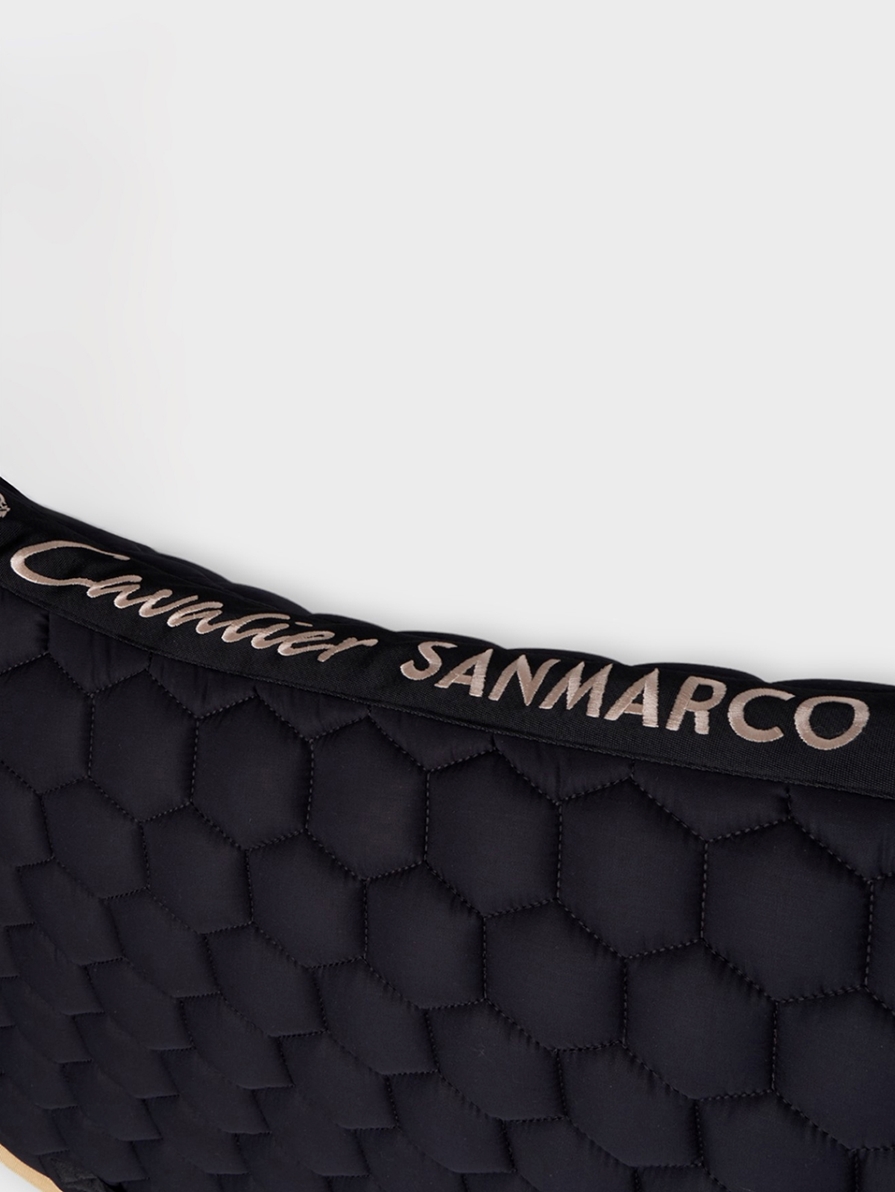PARIS-P BLACK/GOLD HONEYCOMB SADDLEPAD 