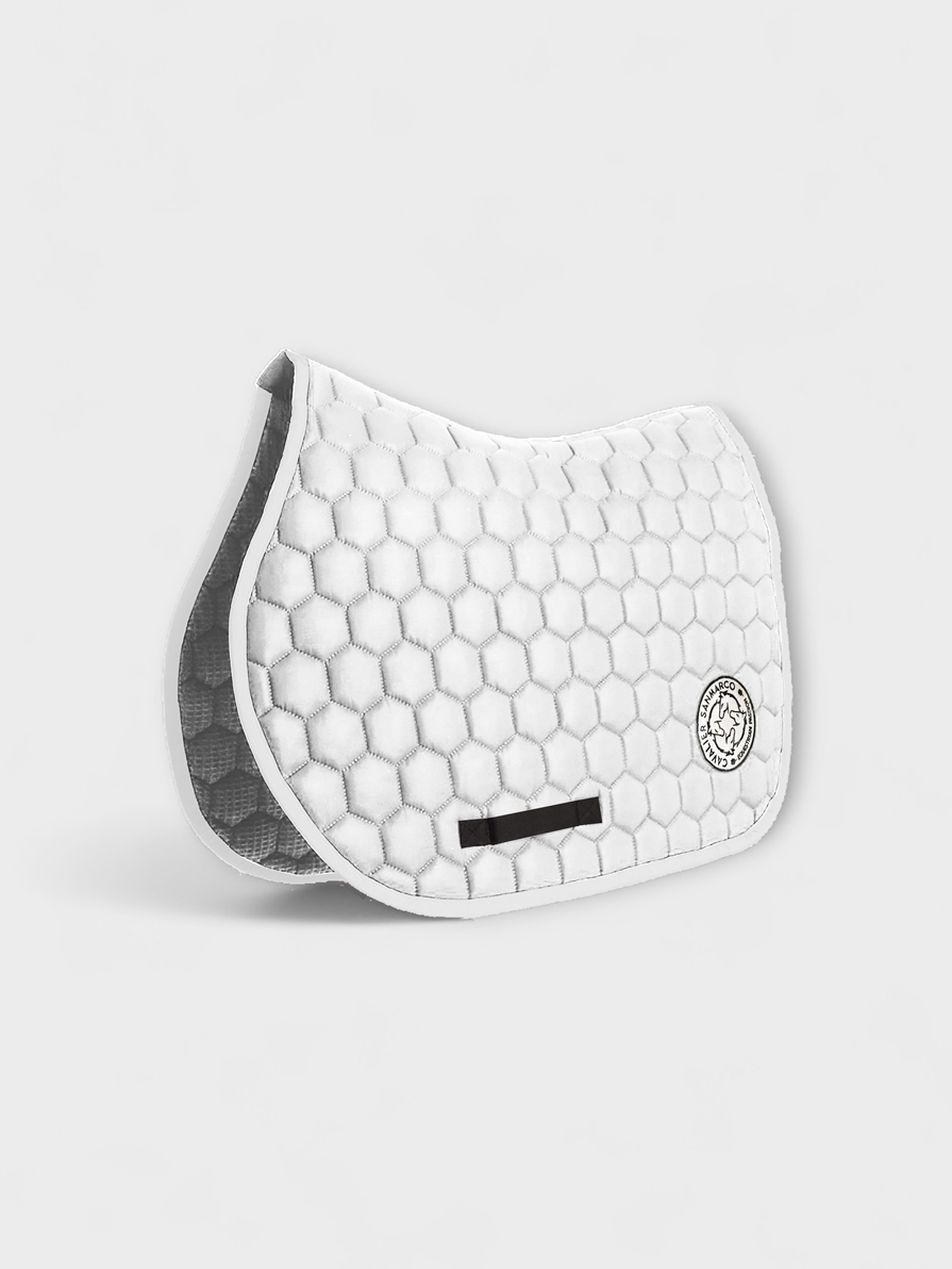 PARIS WHITE HONEYCOMB SADDLE PAD 