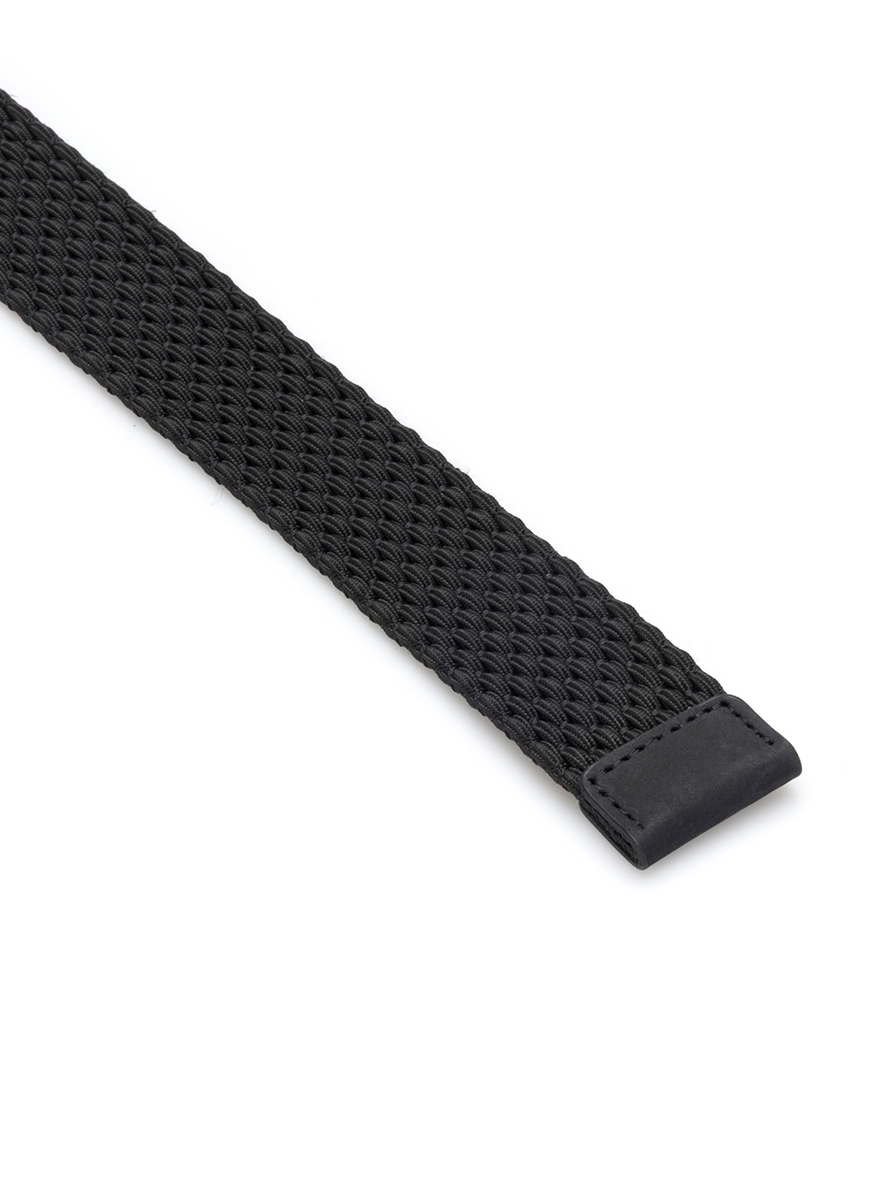 SANTINI BLACK BRAIDED BELT 
