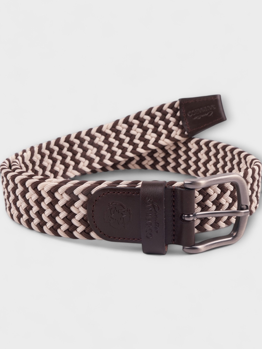 SANTORINI BEIGE/BROWN BRAIDED BELT 