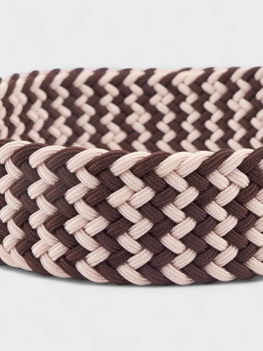 SANTORINI BEIGE/BROWN BRAIDED BELT 