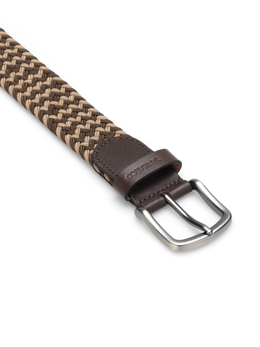 SANTORINI BEIGE/BROWN BRAIDED BELT 