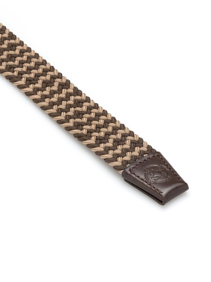 SANTORINI BEIGE/BROWN BRAIDED BELT 