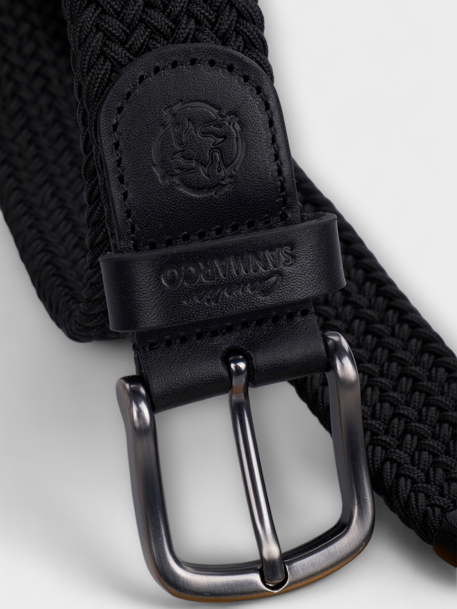 SANTORINI BLACK BRAIDED BELT 