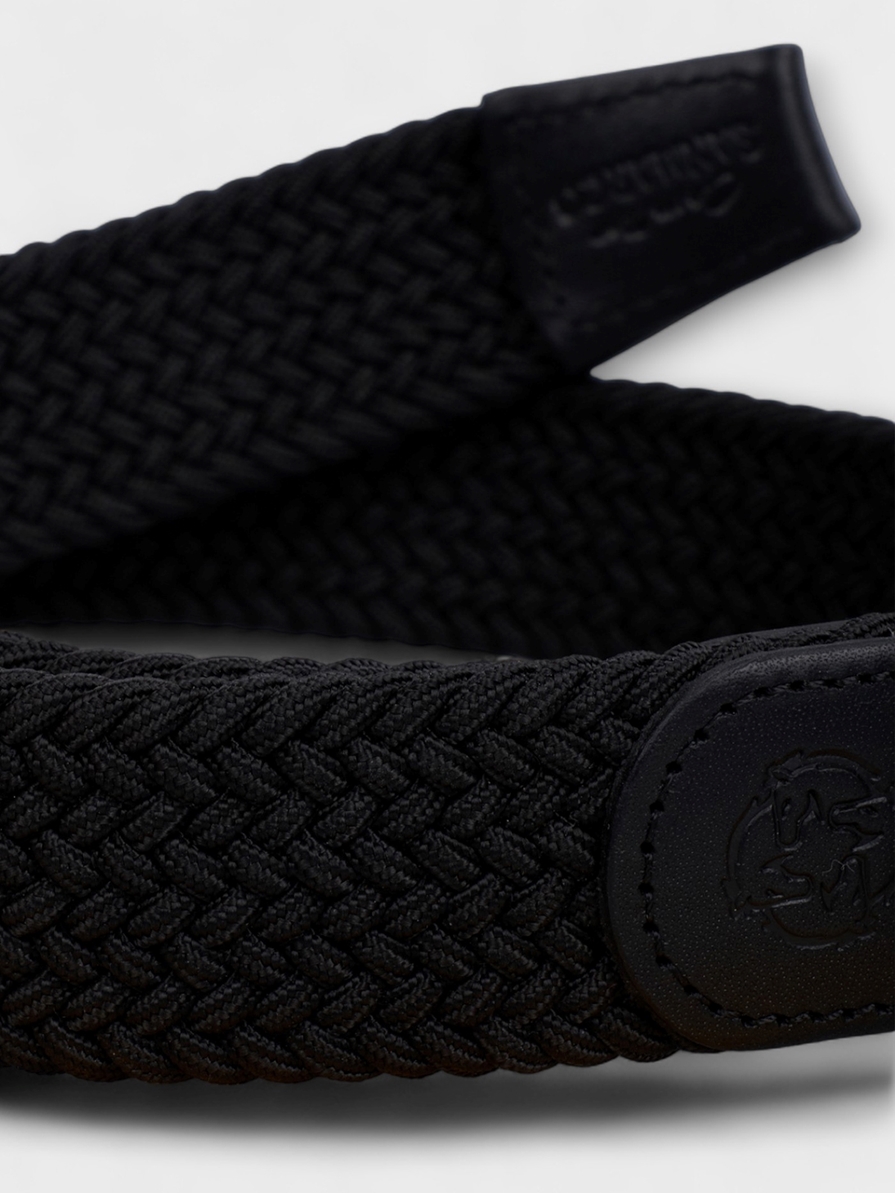 SANTORINI BLACK BRAIDED BELT 