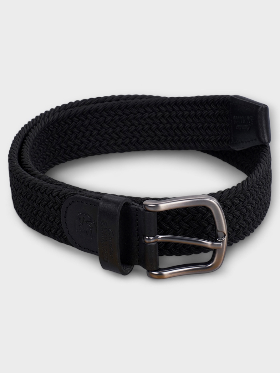 SANTORINI BLACK BRAIDED BELT 