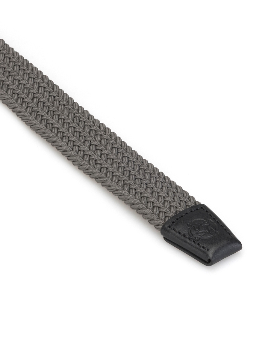 SANTORINI DARK GRAY BRAIDED BELT 