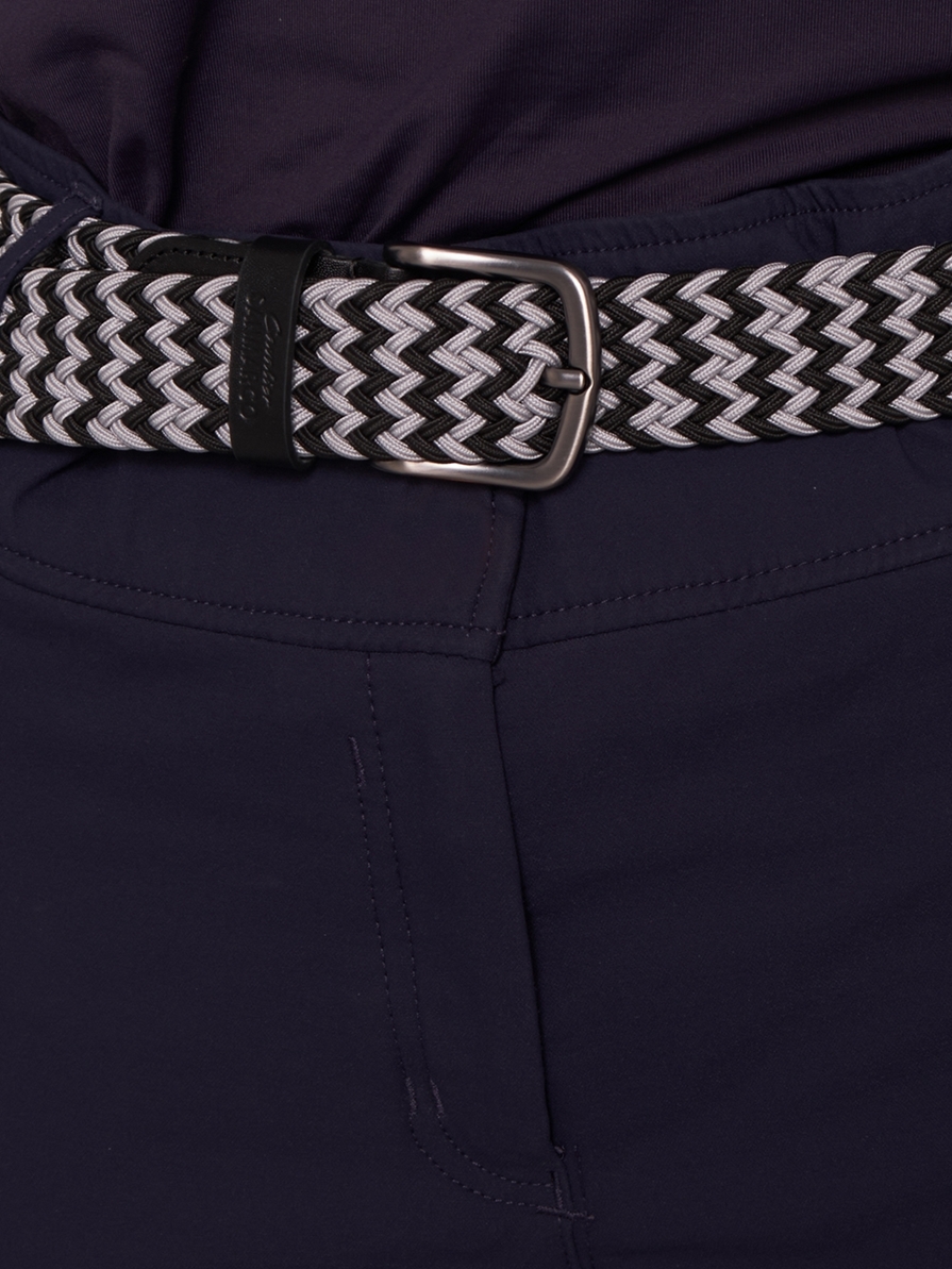SANTORINI GRAY/BLUE-BLACK BRAIDED BELT 