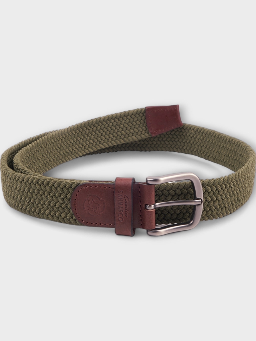 SANTORINI GREEN BRAIDED BELT 