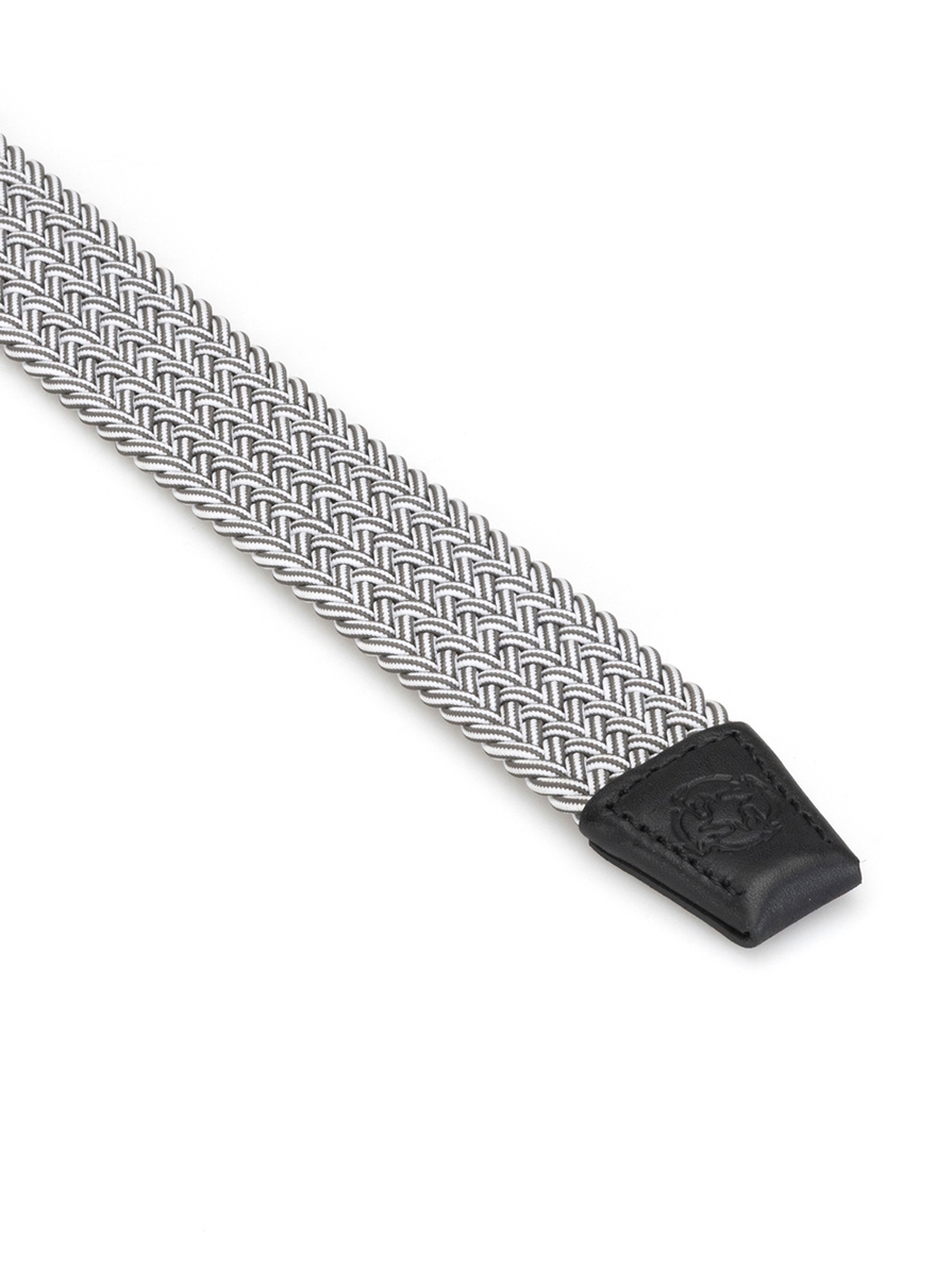 SANTORINI MELANGE GRAY BRAIDED BELT 