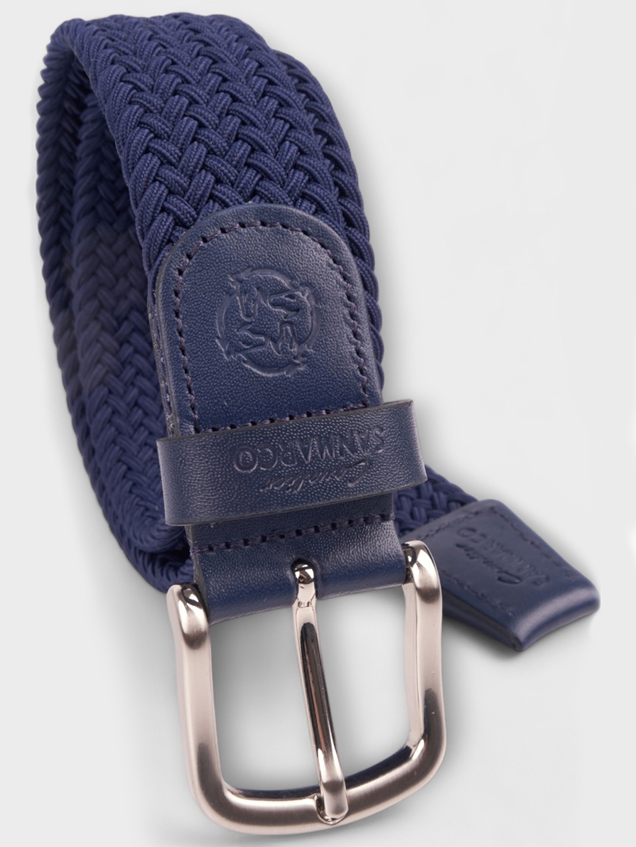 SANTORINI NAVY BRAIDED BELT 