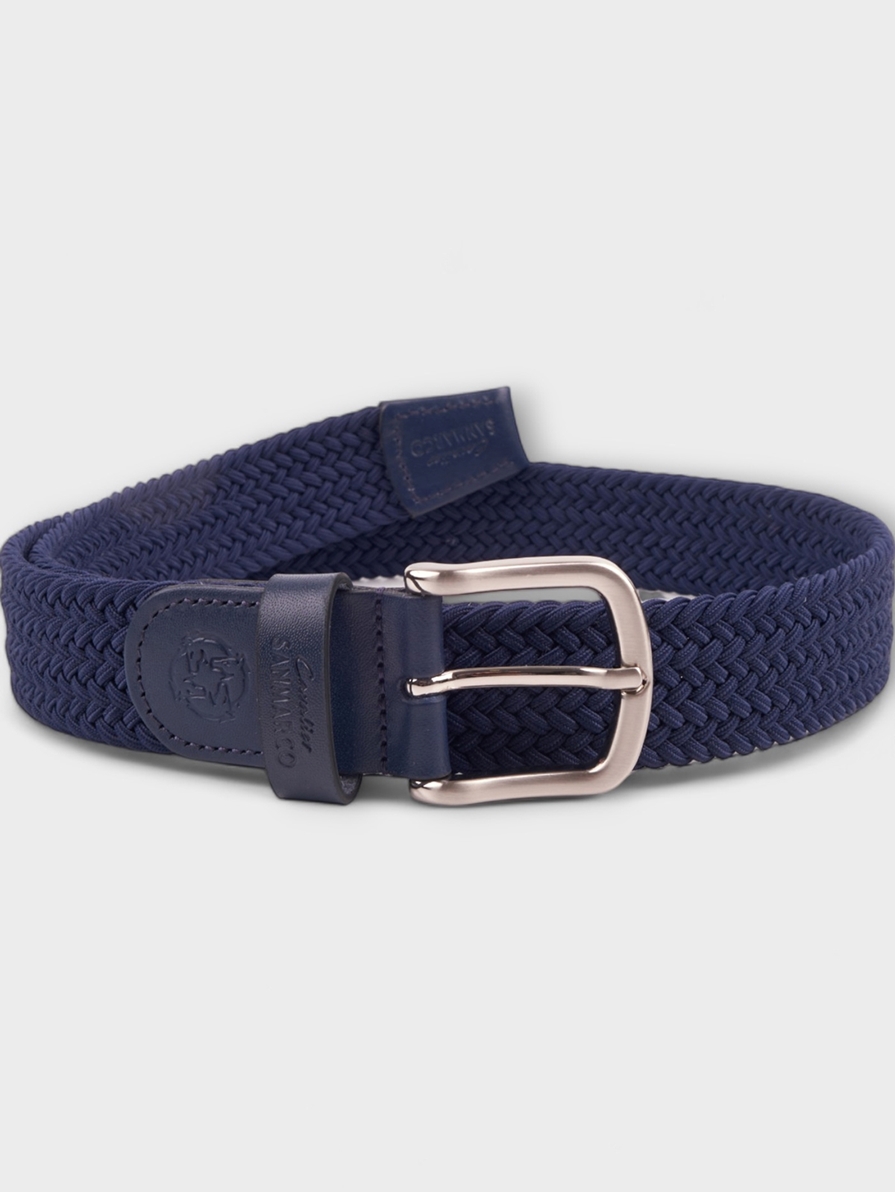 SANTORINI NAVY BRAIDED BELT 