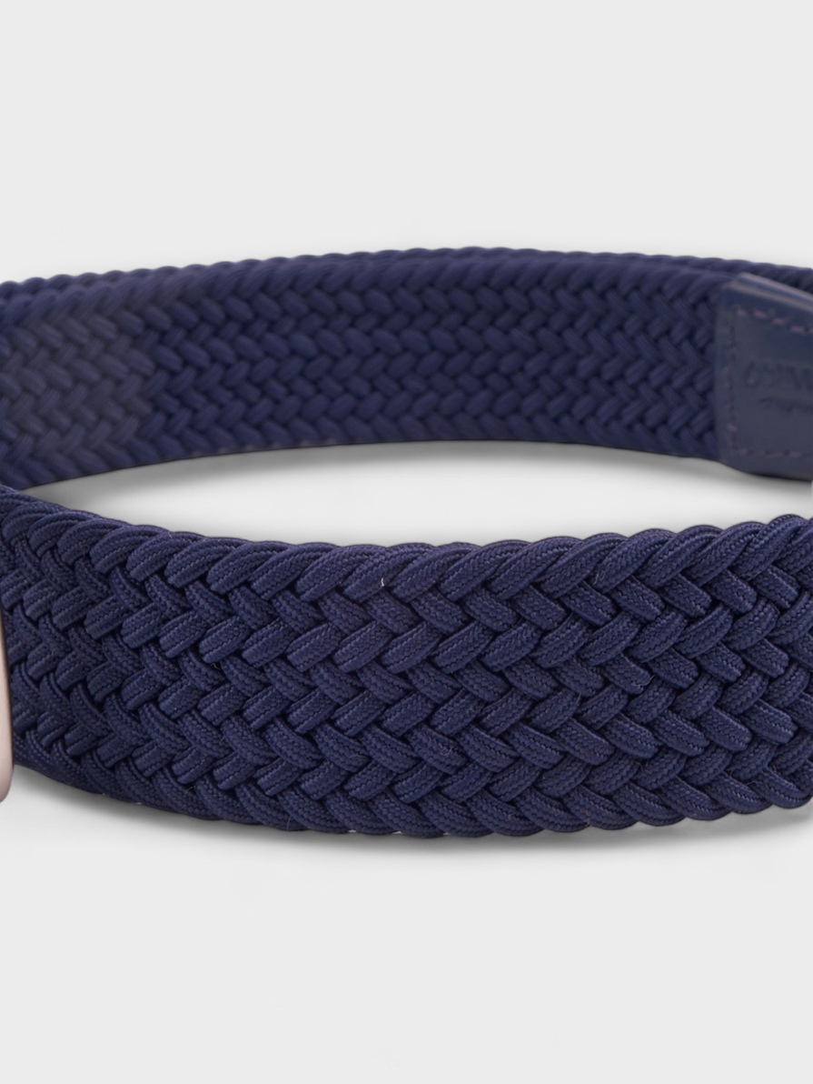 SANTORINI NAVY BRAIDED BELT 