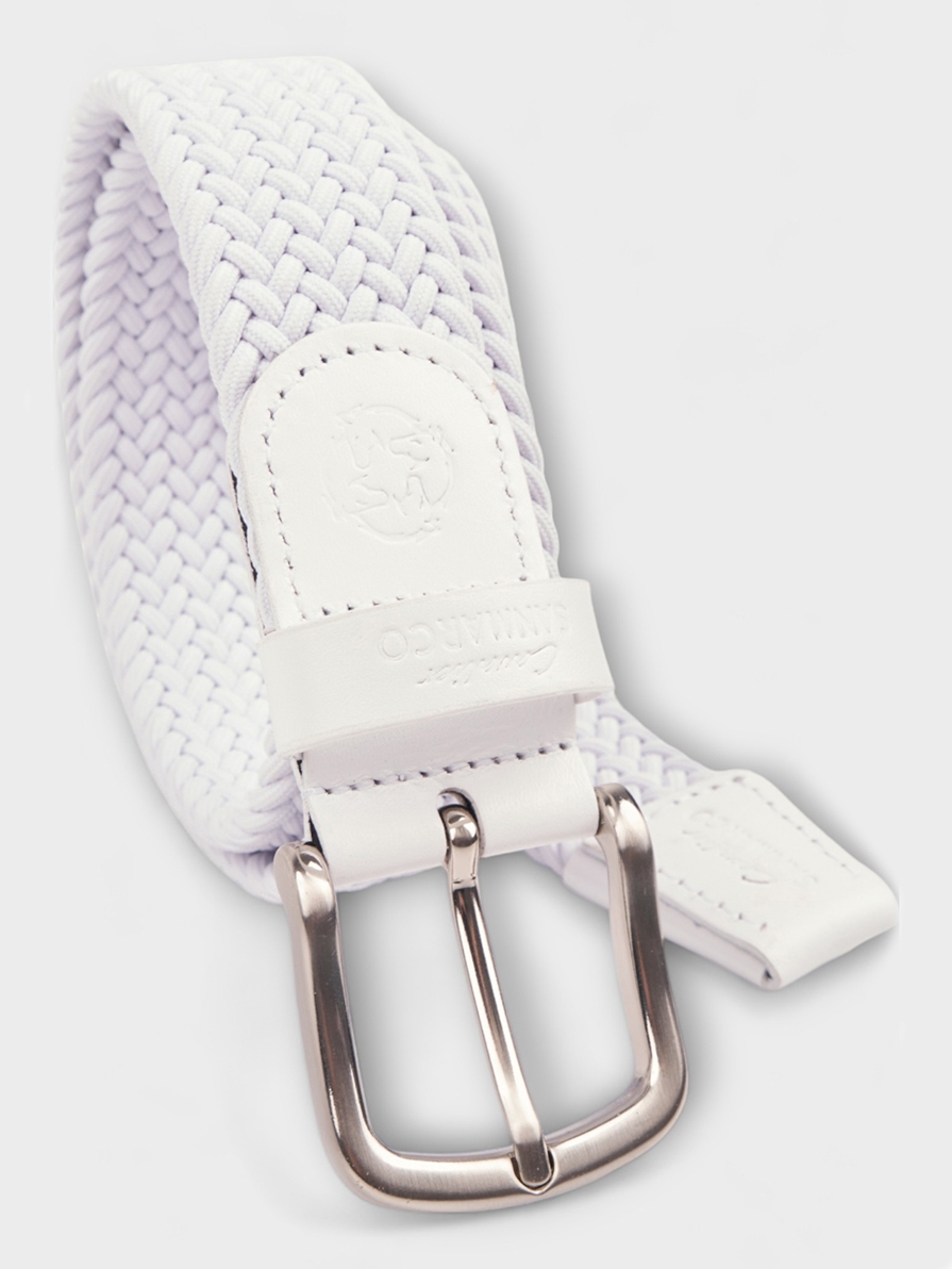 SANTORINI WHITE BRAIDED BELT 