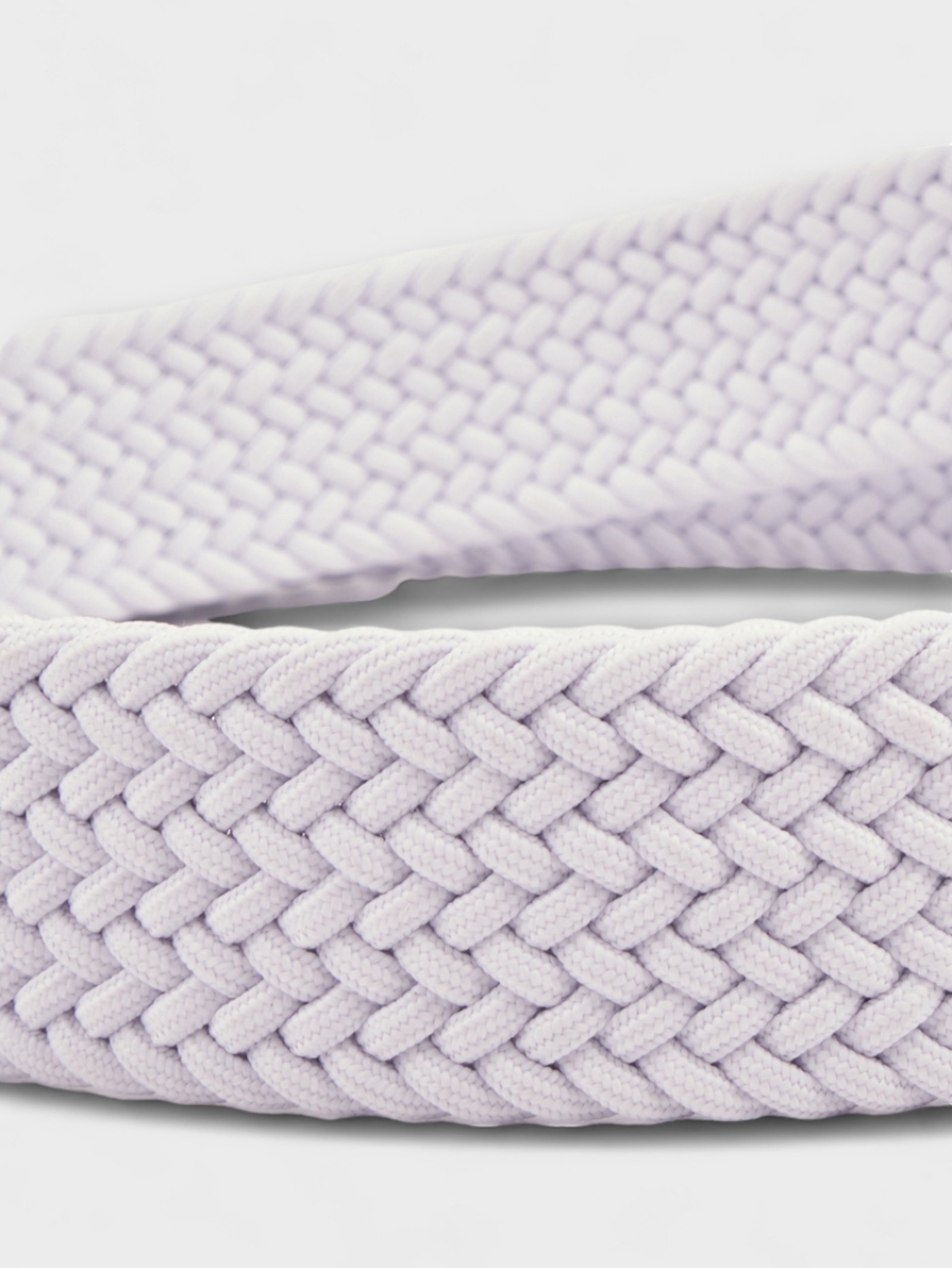 SANTORINI WHITE BRAIDED BELT 