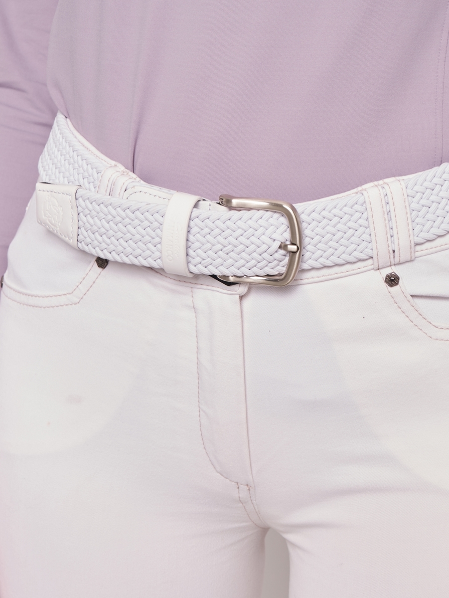 SANTORINI WHITE BRAIDED BELT 