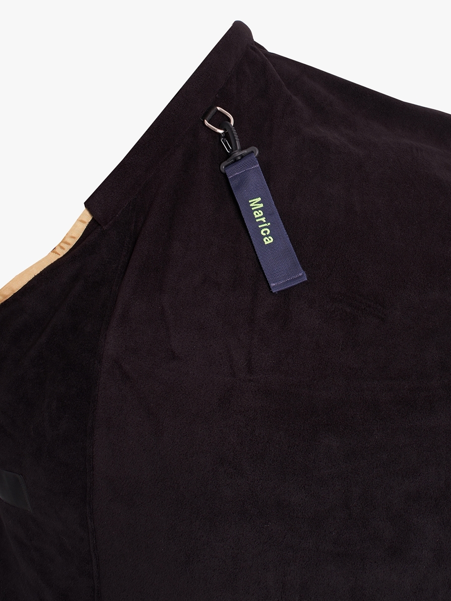 TORONTO-P BLACK/GOLD COPERTA IN PILE X PONY 