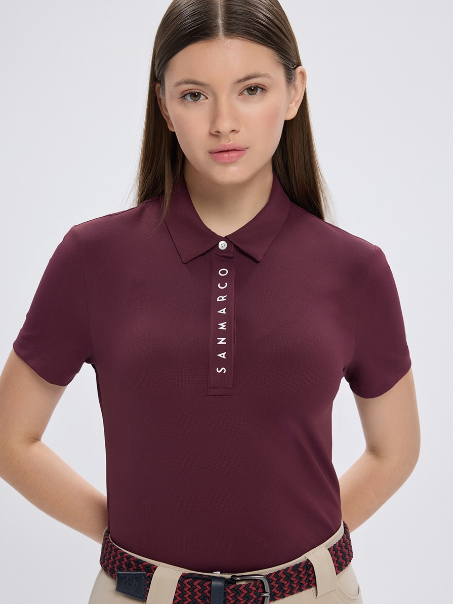 VALENCIA BORDEAUX WOMEN'S TECH TRAINING POLO SHORT SLEEVE 