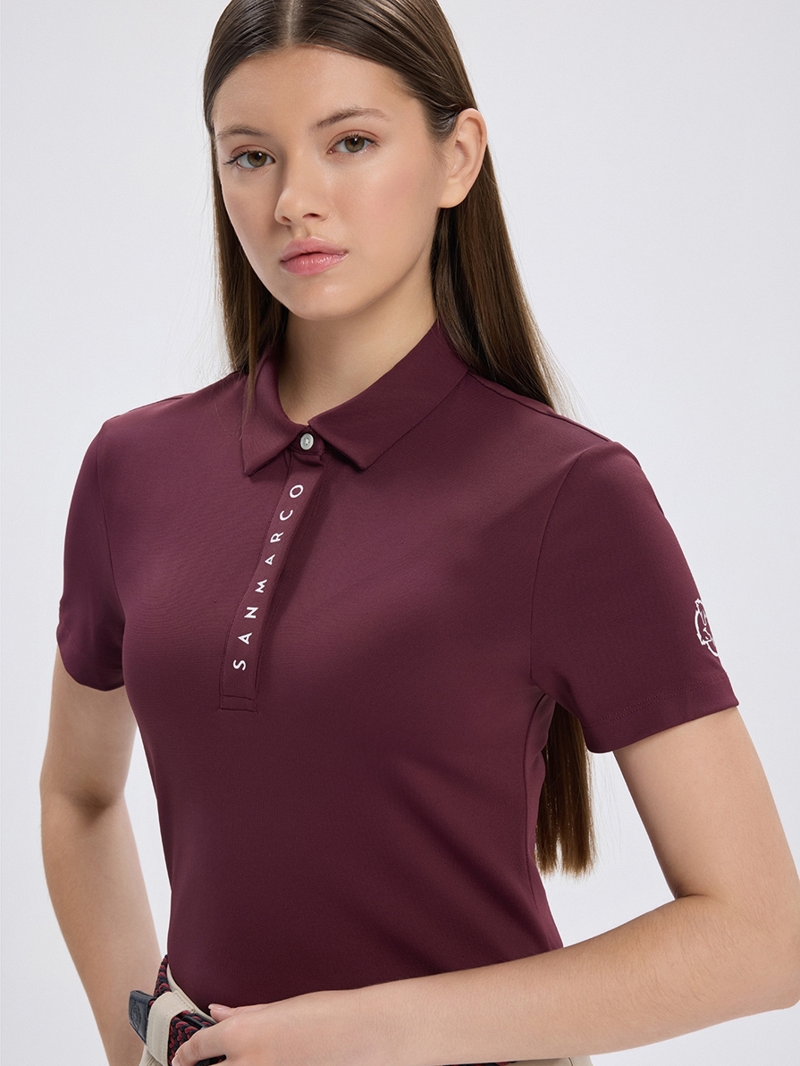 VALENCIA BORDEAUX WOMEN'S TECH TRAINING POLO SHORT SLEEVE 
