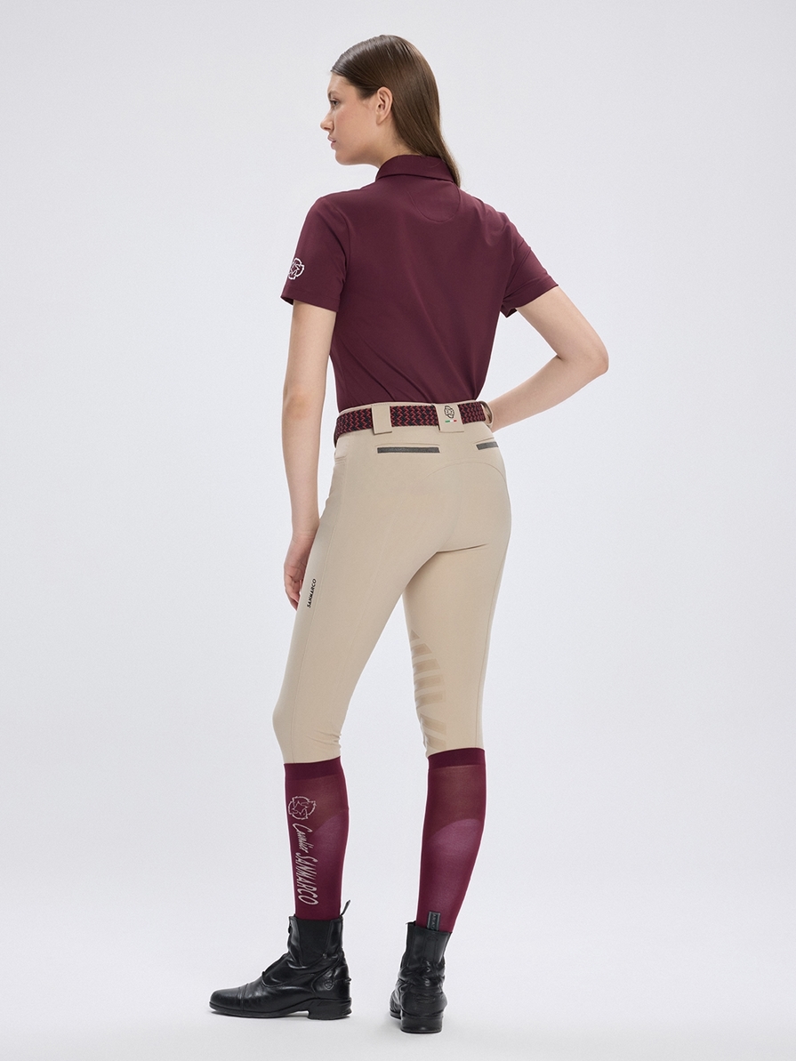 VALENCIA BORDEAUX WOMEN'S TECH TRAINING POLO SHORT SLEEVE 