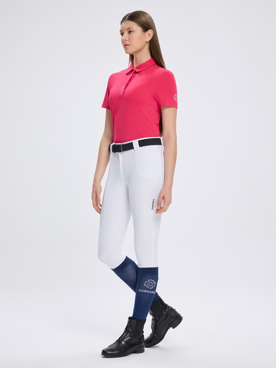 VALENCIA FUCHSIA WOMEN'S TECH TRAINING POLO SHORT SLEEVE 