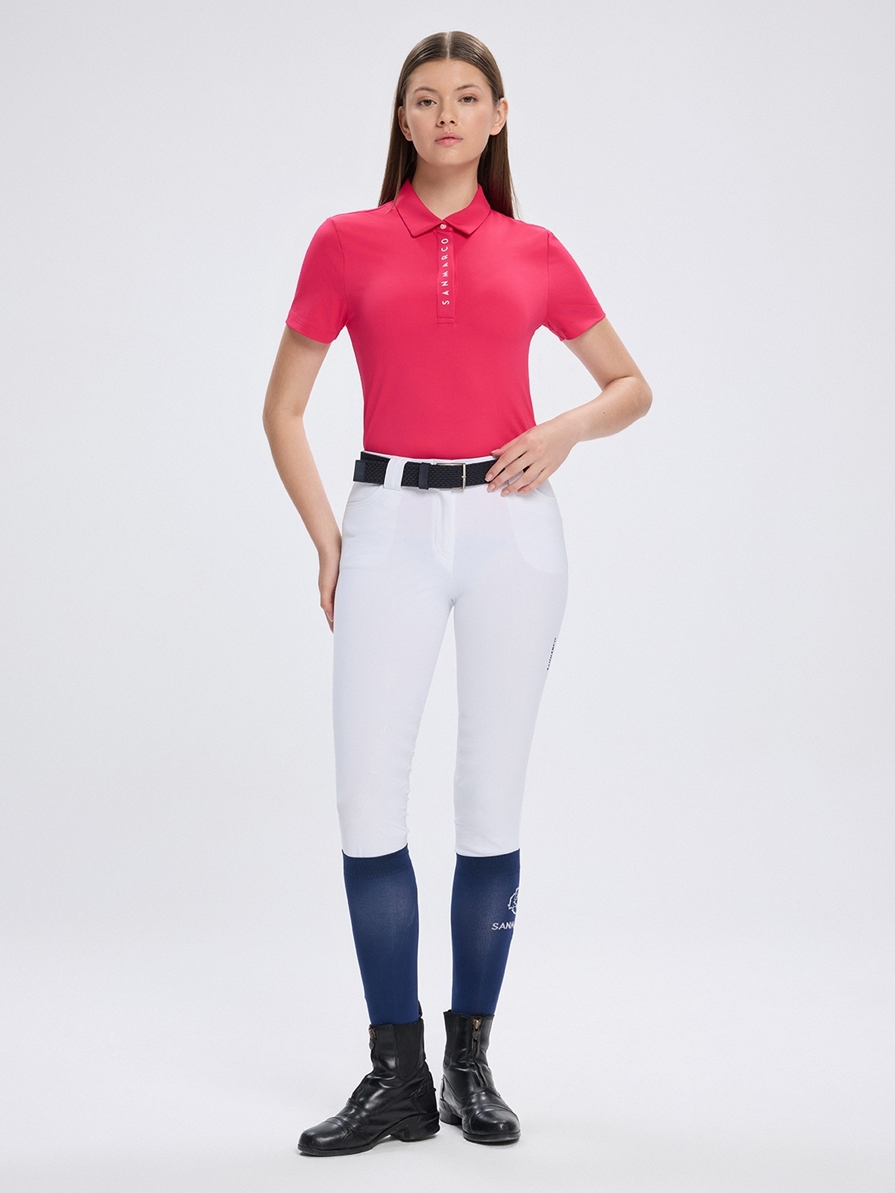 VALENCIA FUCHSIA WOMEN'S TECH TRAINING POLO SHORT SLEEVE 