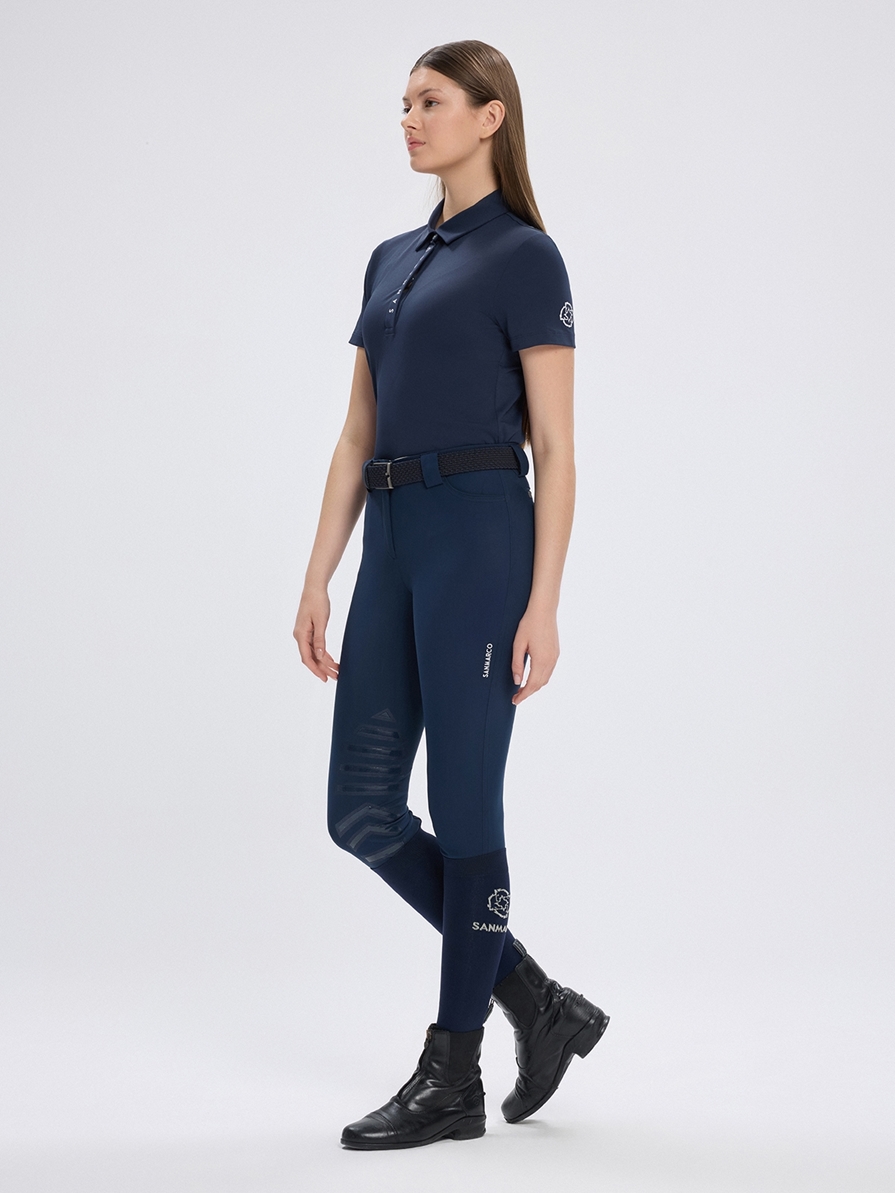 VALENCIA NAVY POLO TECH ALLANEMENTO DONNA A MANICA CORTA 