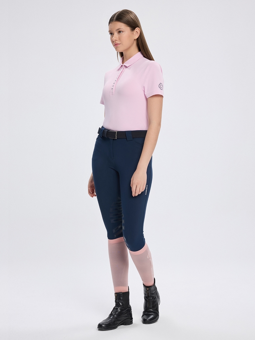 VALENCIA PINK WOMEN'S TECH TRAINING POLO SHORT SLEEVE 