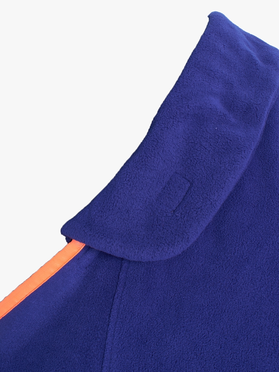 WINDSOR ELECTRIC BLUE/ORANGE COPERTA IN PILE CON COLLETTO 