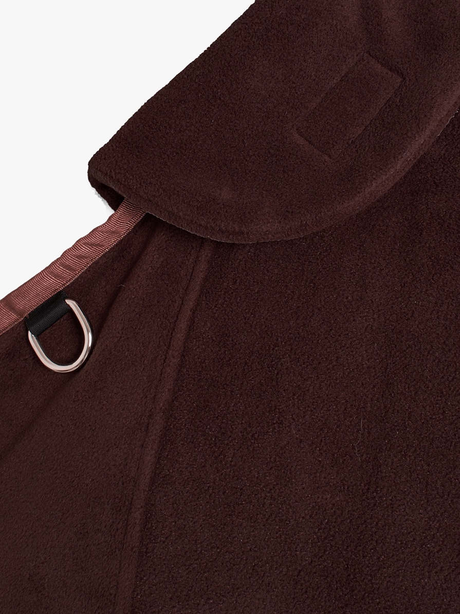 WINDSOR-P BROWN/ROSE GOLD COPERTA IN PILE CON COLLETTO X PONY 