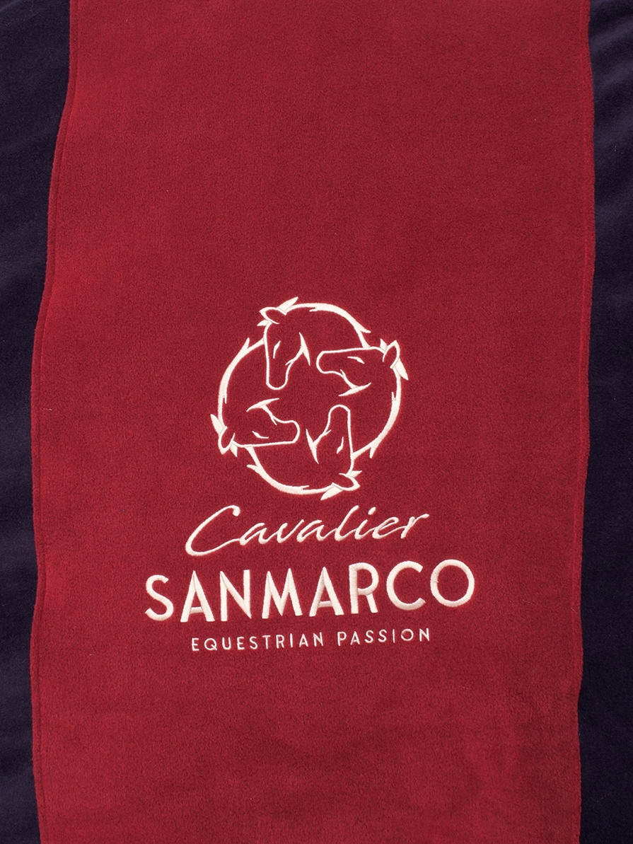 YORK NAVY/BORDEAUX TWO COLOR FLEECE BLANKET 
